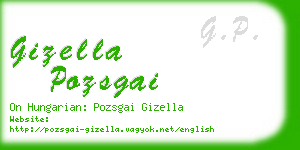 gizella pozsgai business card